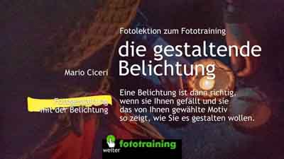 Fotolektion gestaltende Beölichtung