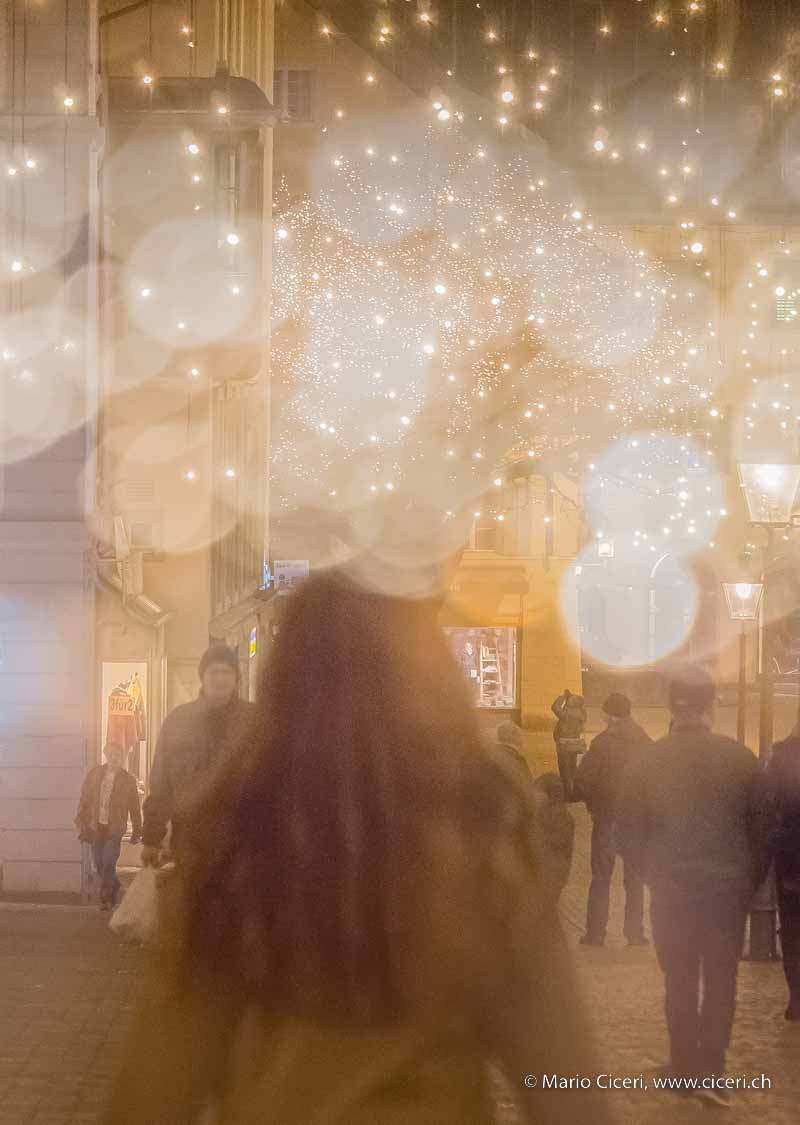 Adventszeit mit Weihnachtsbeleuchtung in Schaffhausen