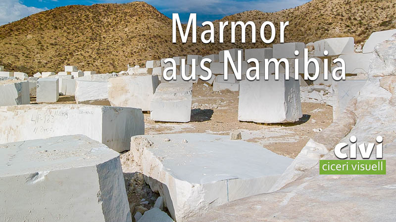 Marmor aus Mamorbruch bei Karibib in Namibia