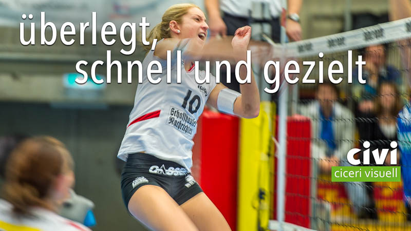 Volleyball Damen mit Spielerinnen des VC Kanti