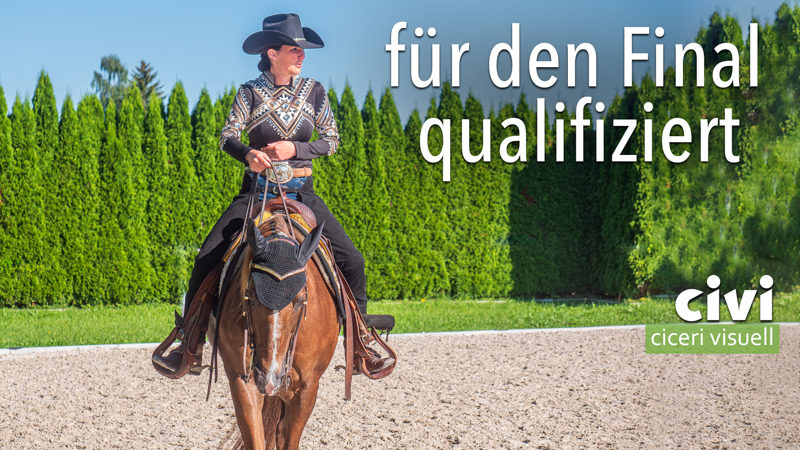 Westernreiten mit Jeannine De Gregorio und Scotch Nevada die sich zur Schweizer Meisterschaft in der Klasse Elite Trail qualifiziert haben